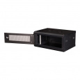 Шкаф 19" телекоммуникационный настенный, 4U 280x600х450 мм, дверь перфорация, черный